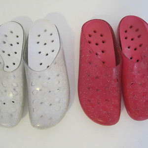 Girls Clogs 7 Summer Shoes LIMITED TOO Lot Of 2